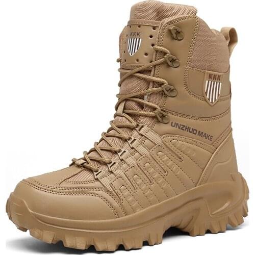 2021 Military Boots Men Combat Army Boots Men Winter Outdoor Tactical Boots Men Hiking Desert Ankle Hunting Autumn Big Size 47