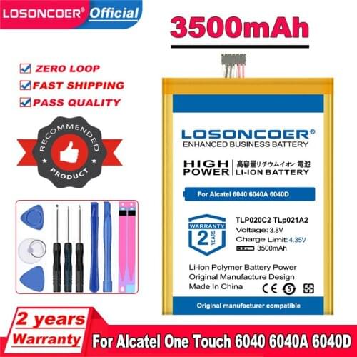 3500mAh TLP020C2 TLp021A2 TLP021A1 Battery For Alcatel One Touch Idol X 6040 6040A 6040D S830U S838M OT-6050 OT-6050Y3500