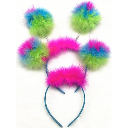 5pcs Halloween Christmas Headdress Children Rainbow Badminton Headband Dress Up Carnival Prom Party Hair Band Hair Accessories