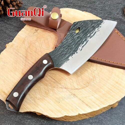 6 Inch Butcher Knife Handmade Meat Cleaver Hunting Knife Outdoor Camping Gadgets Chef Knife Meat Slicing Knife Butcher Cleaver