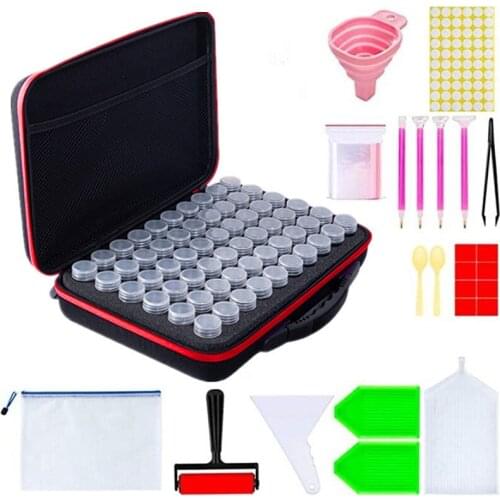 94PC Bottles DIY Diamond Painting tools Jewelry Box Accessories Storage Carry Case diamant painting tools Container Bag