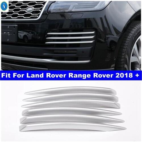 Car Accessories Front Foglamp Fog Lights Lamps Eyelid Strips Eyebrow Panel Cover Trim Fit For Land Rover Range Rover 2018 - 2021