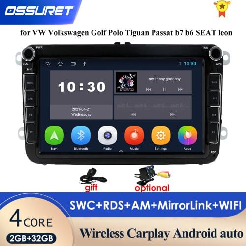 Car Multimedia player 2 Din Android For VW/Volkswagen/Golf/Polo/Tiguan/Passat/b7/b6/SEAT/leon/Skoda/Octavia Radio GPS DAB MIC 4G