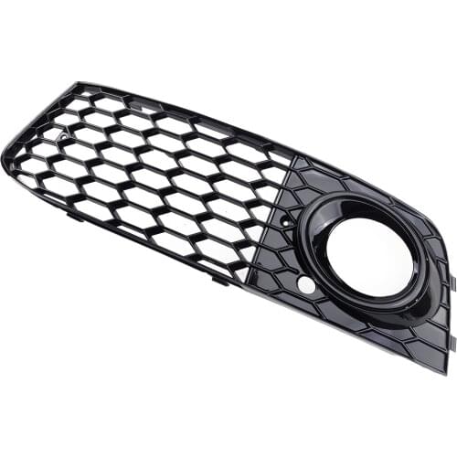 Beler 8K0807681 Left Honeycomb Design Mesh Fog Light Grill Grille Cover Fit for Audi A4 B8 2009 2010 2011 2012 Base Sedan 4-Door