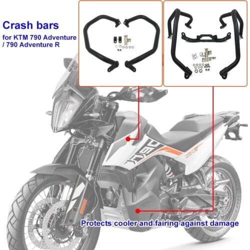Free Shipping Motorcycle Engine Guard Crash Tank Bar Bumper Upper Lower Fairing Frame Protector For KTM 790 adventure R 790 R AD