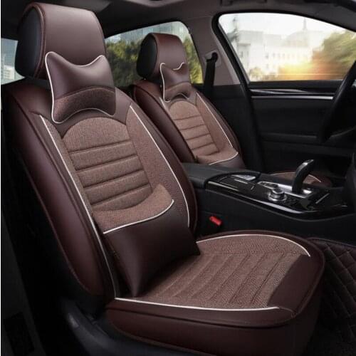 Flax car seat cover For Mercedes Benz A B C D E S series Vito Viano Sprinter Maybach CLA CLK car seats 20 colors