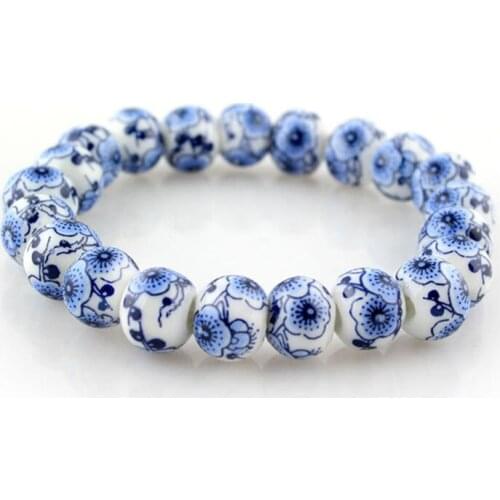 CHENFAN New retro handmade colorful small flower ceramic beads bracelet for women Bohemian Chinese ethnic jewelry for women gift