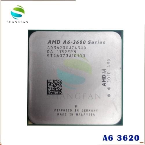 AMD A6-3600 A6 3620 A6-3620 2.2GHz 4M 65W Quad-Core CPU Processor AD3620OJZ43GX Socket FM1/ 905pin