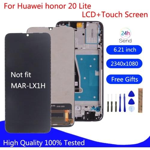 Original For Huawei Honor 20 Lite LCD Display Touch screen Digitizer Repair Parts For Honor 10i 20lite Screen LCD Display+Frame