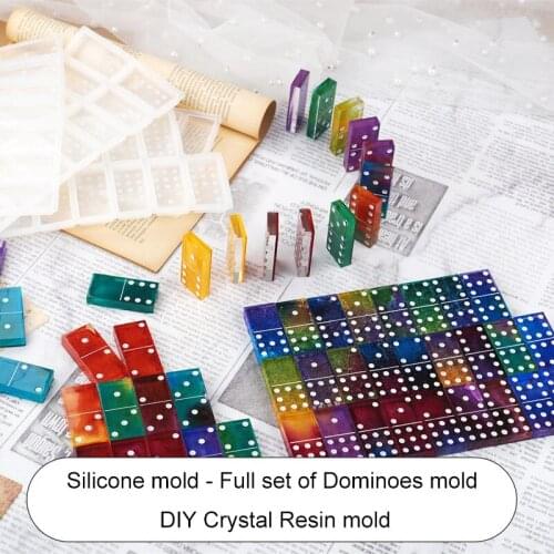 Enablefancy - Resin mold Silicone mould DIY Crystal Dominoes Mirror Epoxy Pai Gow unbreakable Crafts Home Decor arts