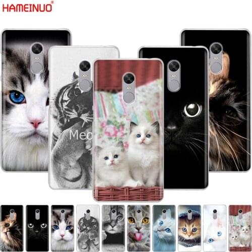 HAMEINUO Cat looks at you Cover phone Case for Xiaomi redmi 5 4 1 1s 2 3 3s pro PLUS redmi note 4 4X 4A 5A