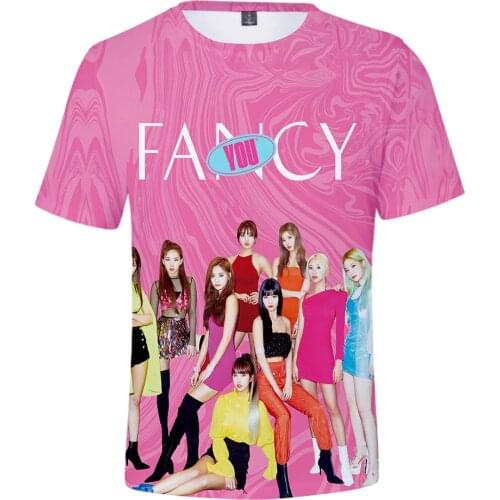 Kpop Korean TWICE 3D T Shirt Women Team Member Printed Tshirt T-shirt hip hop Harajuku K-pop T Shirts Tops Brand Clothes