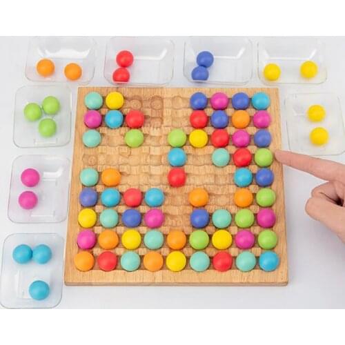 Colorful Beads Eliminate Joy Parent-child Concentration Training Wooden Children Board Game Boys And Girls Educational Toys