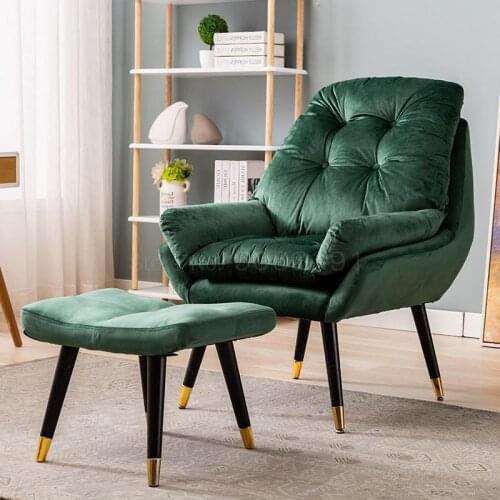 Lazy Sofa Balcony Leisure Chair Nordic Wind Small Sofa Single Sofa Chair Household Backrest Chair Lazy Reclining Chair