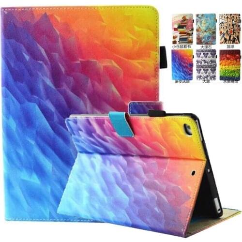 Fashion Pattern Funda Tablet Cover For iPad Air 2 Case For Apple iPad Air2 iPad 6 Smart Case Cover Silicone PU Leather Shell