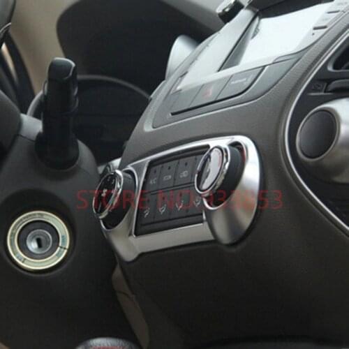 Car stainless steel Air Conditioning Control Panel Cover Sticker For LHD ix35 Tucson 2012-2015