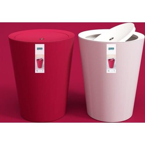 2021 new Trash can household with lid kitchen bathroom large size creative shake lid Nordic hotel plastic sorting trash can