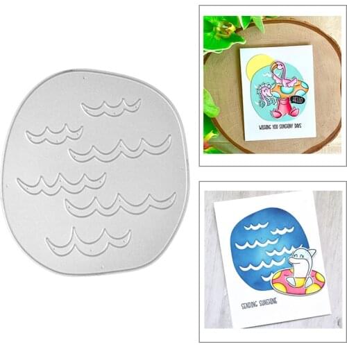 2021 New Background Wave Stripe Metal Cutting Dies For DIY Craft Making Greeting Card and Paper Scrapbooking Album No Stamps Set