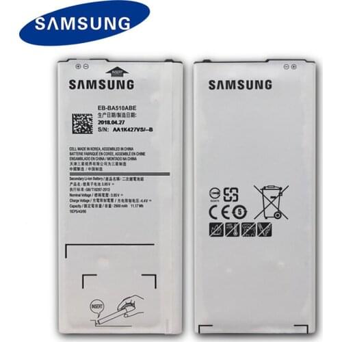 Samsung Original Phone Battery EB-BA510ABE For Samsung Galaxy A5 2016 A510 A510F A5100 A510M A510FD A510K A510S 2900mAh