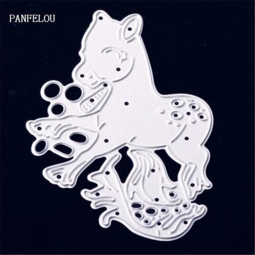 PANFELOU Metal craft Lovely spirit horse paper die cutting dies for Scrapbooking/DIY Easter wedding Halloween cards