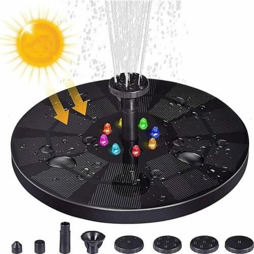 Solar Floating Water Fountain For Garden Pool Pond Outdoor Decoration Colorful LED Solar Powered Floating Water Fountain Pump