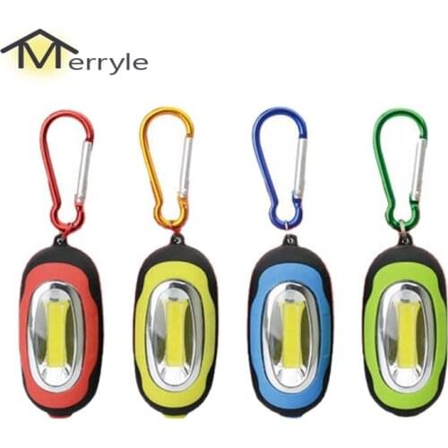 Portable Mini COB LED Flashlight Keychain Torch Outdoors Light Waterproof Built-in Battery Hiking Camping Flashlight Night Lamp