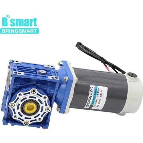 Dc Motor Reducer Turbine Motor 12V 24V Double Reduction Motor 300W Adjustable Speed High-power Dc Worm Motor Reversible