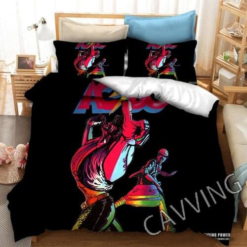 AC DC BAND 3D Printed Bedding Set Duvet Covers & Pillow Cases Comforter Bedding Set Bed Linen( US Sizes/EU Sizes/AU Sizes)