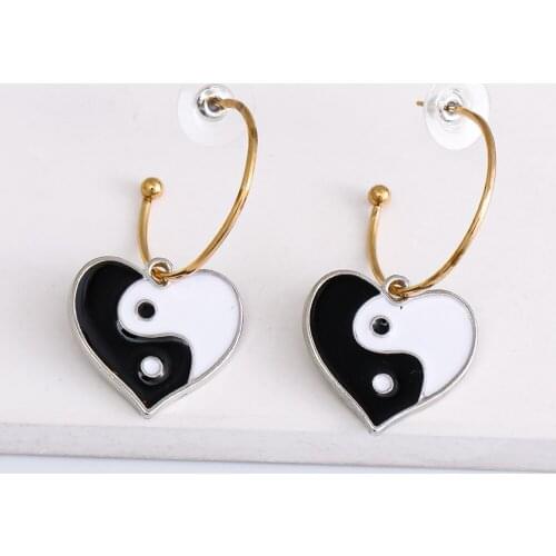 Pattern Unique Design Earrings Luxury Brand New Wholesale Resin Big Hanging Fashion Jewelry Heart Drop Ear Ring For Women 2021