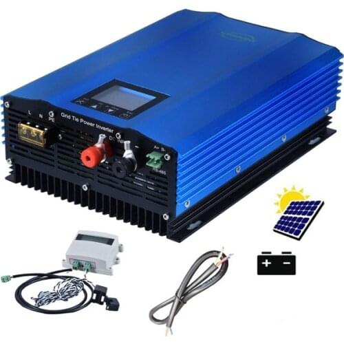 1200W Grid Tie Inverter with Limiter Sensor Battery Discharge Power Mode MPPT Solar DC 48v 72v 96v AC 110V-240V PV connection