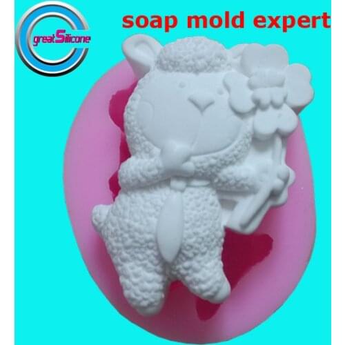 Cute DIY Bear Soap Mold Chocolate Fondant Molds 3D Resin Craft Silicone Mold