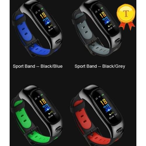 2019 Heart Rate Smartwatch Bluetooth Headset color Smart Band Smart Bracelet Waterproof Earphone Blood Pressure Sensor anti lost