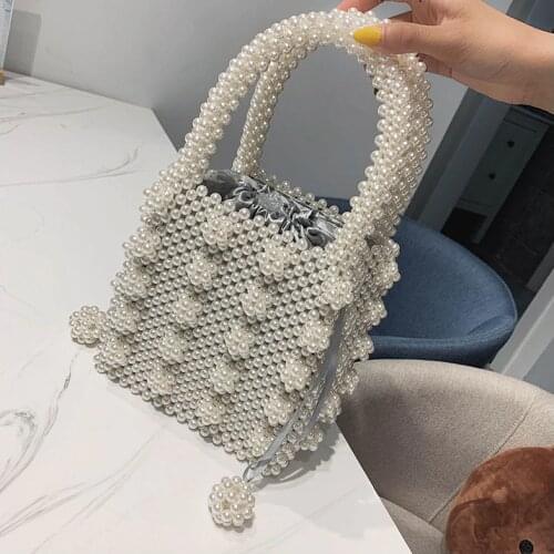Magic Handbags Women Pearl Handmade Bag Beaded Totes Evening Bags Clutch Wallet