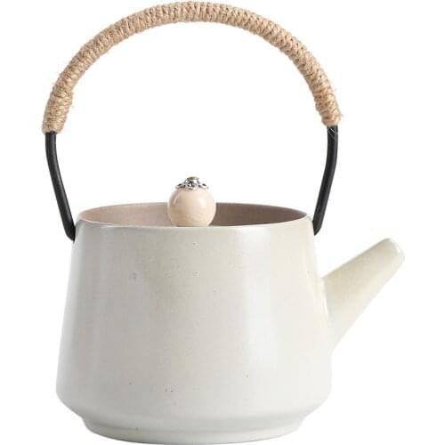 Japanese Ceramic Teapot White China Blooming Tea Samovar Teapots Black Tea Jasmine Infusor De Te Utensils Kitchen EH60TP