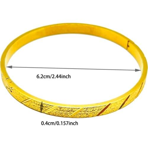 1Pieces Gold Color Bangle for Womens Ethiopian Wedding New fashion Bracelets Arab Dubai Jewelry African Trendy Gifts