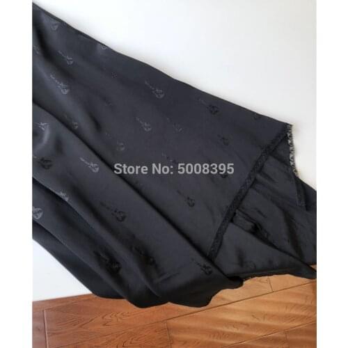 Woman BLACK RISTY JAC DRESS SILK Asymmetric long dress Lace TRIM V-neck Strappy SLEEVELESS Fashion dress 2019