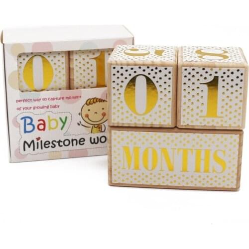 1 Set Baby Age & Moments Blocks Newborn’s First Year Memories Photography Photo Q9QB