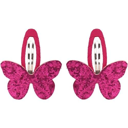 1 Pair=2pcs Sequins Heart Butterfly Barrettes Glitter Stars Clip Pin Kids Children Hairpin Girls Hair Accessories