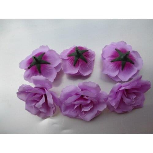10pcs purple Color Small Tea Rose Diy Rose Flower Silk Flowers Artificial Flowers Heads For Home Wedding Decoration Flower Head