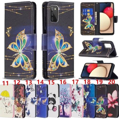 10Pcs/lot Printed Patterns Flip Phone Case For Samsung Galaxy A22 A82 A03S 5G