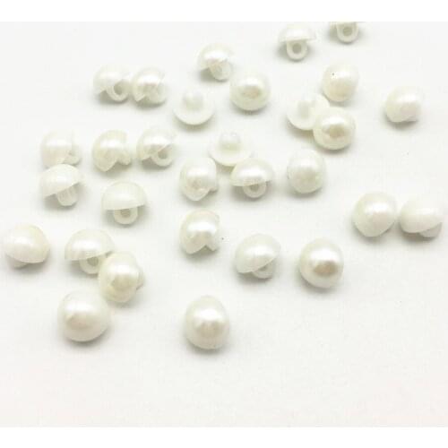 100pcs 10mm White Pearl Round Shank Buttons Sewing Clothing Accessories Button DIY SCRAPBOOKING Embellishments Crafts