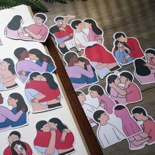19pcs Girl holding flowers stickers/Scrapbooking Stickers /Decorative Sticker /DIY Craft Photo Albums