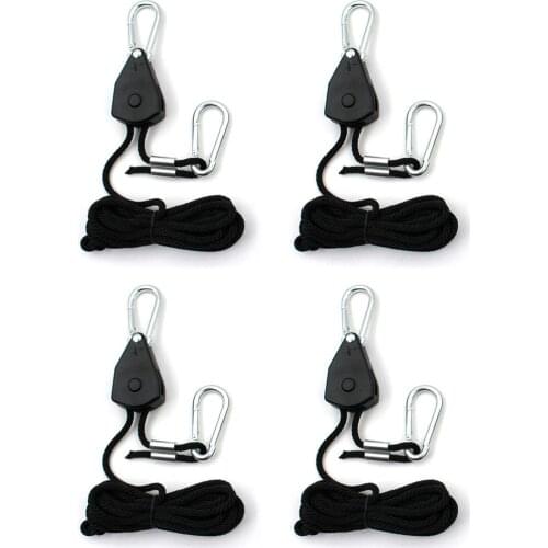 4 Pcs Ratchet Rope Clip Hanger Reinforced Heavy Duty Metal Internal Gear Fixture For Outdoor Pulley Adjustment Rope Buckle Tent
