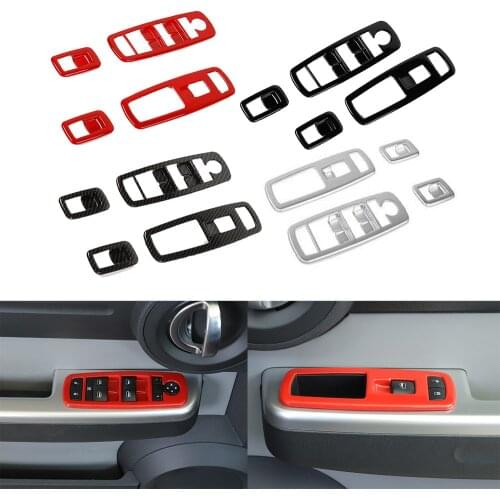 ABS Interior Door Window Lift Switch Button Cover Decorative Trim Fit for Jeep Liberty Dodge Nitro 2007-2012 Car Accessories