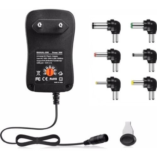 3V 4.5V 5V 6V 7.5V 9V 12V 2A 2.5A AC DC Adaptor Adjustable Power Adapter Charger Supply for strip Camera Router Circuits Board