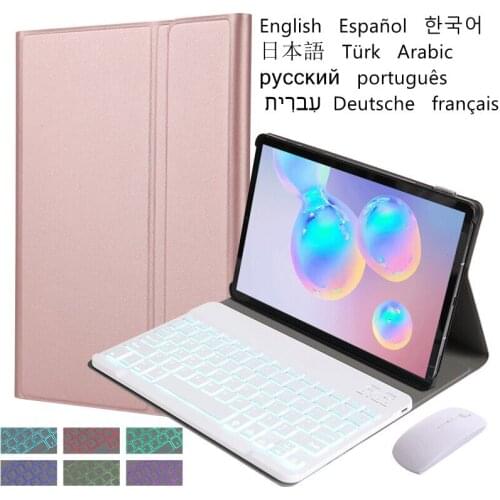 Case for Samsung Galaxy Tab A7 Lite Tablet Cover Keyboard Funda for Galaxy Tab A7 Lite 8.7 Case Backlit Spanish Russian Keyboard