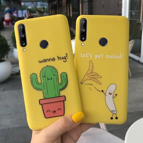 Cartoon Cactus Case For Huawei Honor 9C Back Cover Lovely Candy TPU Soft Silicone Phone Case For Honor 9C 9 C AKA-L29 6.39inch