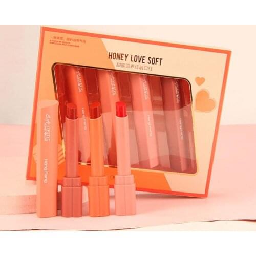 HENGFANG 4 Pcs/set Matte Lipstick Waterproof Long Lasting Nutritious Moisturizing Velvet Lip Stick Cosmetic Makeup Set Hot TSLM2
