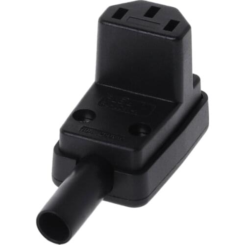 90 Degree Angled IEC 320 C13 Female Plug AC 10A 250V Power Cord Cable Connector E5BA