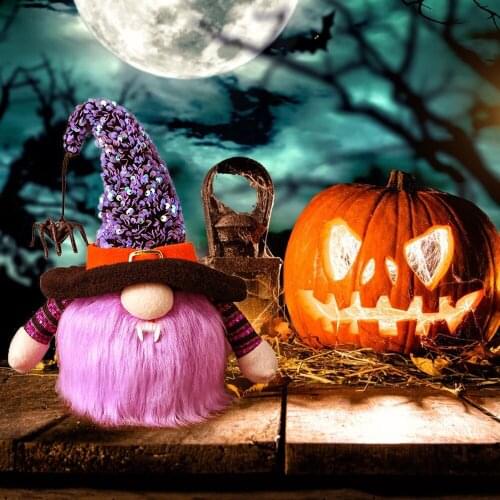 2021New Halloween Faceless Doll with Lights Halloween Party Decor Theme Terror Doll For Home Decoration Desktop Halloween Gift